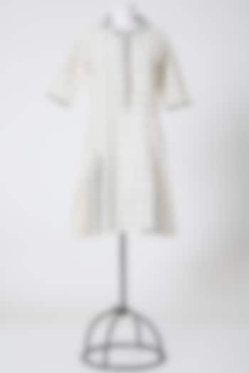 White Printed Summer Dress by BANANA Labs at Pernia's Pop Up Shop