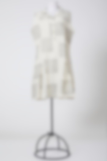 White Printed Cotton Summer Dress by BANANA Labs at Pernia's Pop Up Shop