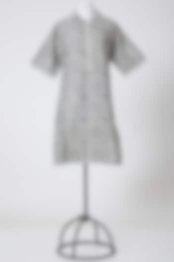 White & Black Printed Summer Dress by BANANA Labs at Pernia's Pop Up Shop