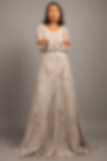 Smoky Grey Georgette Slip Dress by Sailex