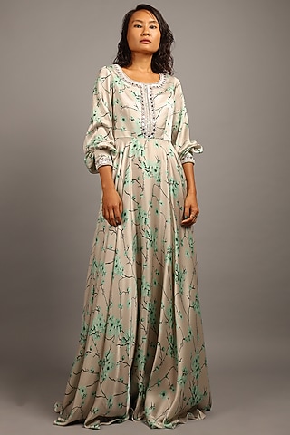 Smoky Grey Bamberg Satin Dress by Sailex