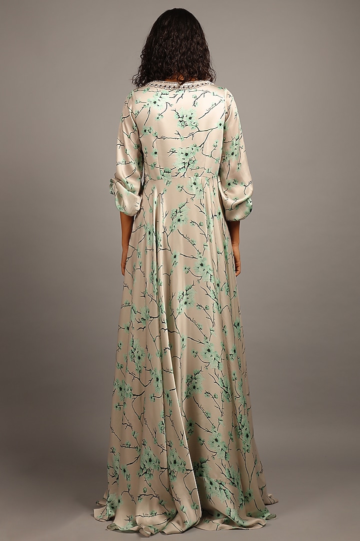 Smoky Grey Bamberg Satin Vacation Dress by Sailex at Pernia's Pop Up Shop