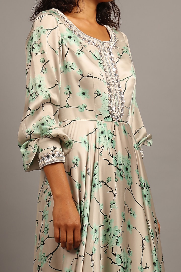 Smoky Grey Bamberg Satin Vacation Dress by Sailex at Pernia's Pop Up Shop