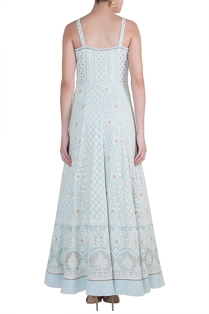 Powder Blue Embroidered Bustier Engagement Gown by Sole Affair at Pernia's Pop Up Shop