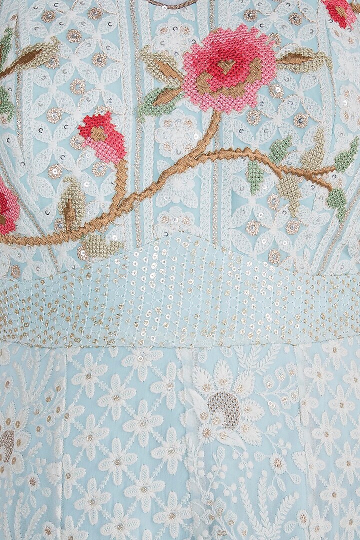 Powder Blue Embroidered Bustier Engagement Gown by Sole Affair at Pernia's Pop Up Shop
