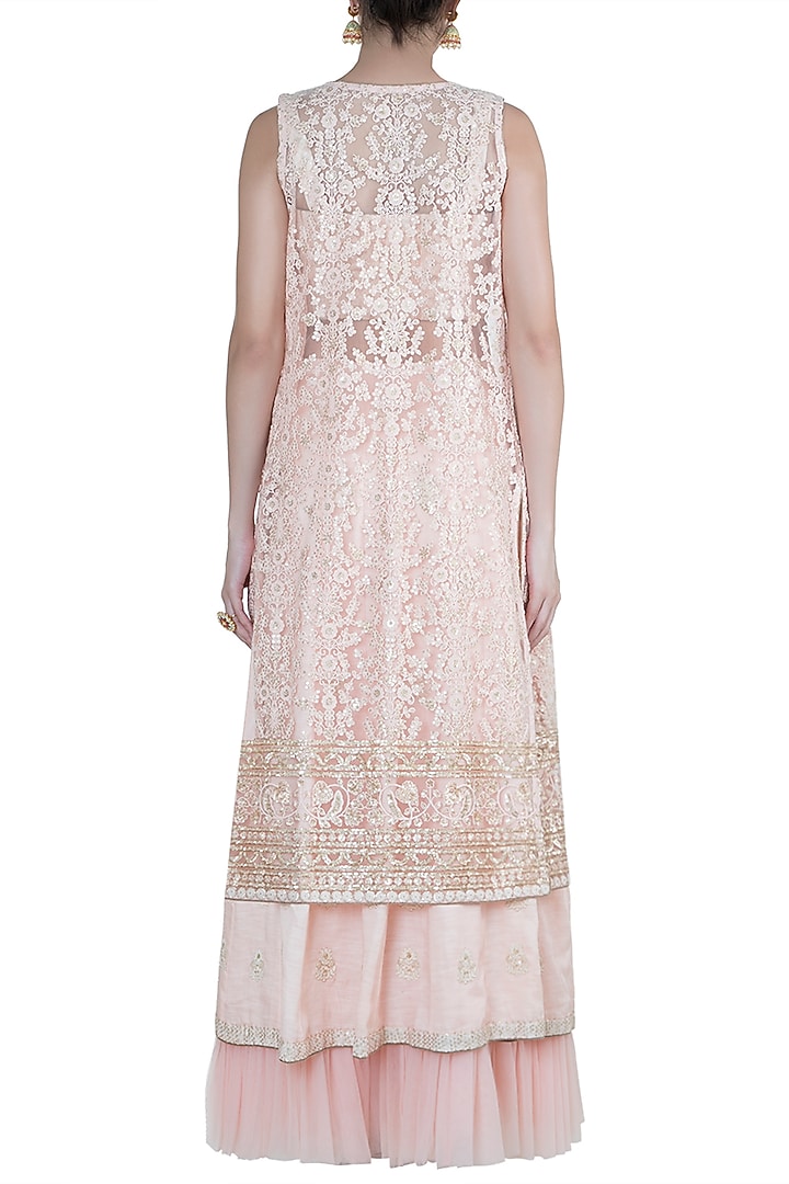Pink Lucknowi Jacket Wedding Lehenga Set by Sole Affair at Pernia's Pop Up Shop