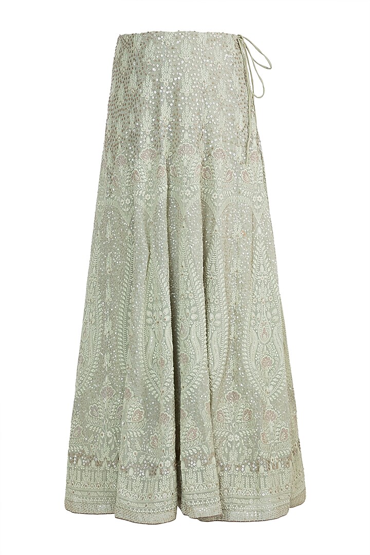 Olive Green Embroidered Jacket Wedding Lehenga Set by Sole Affair at Pernia's Pop Up Shop