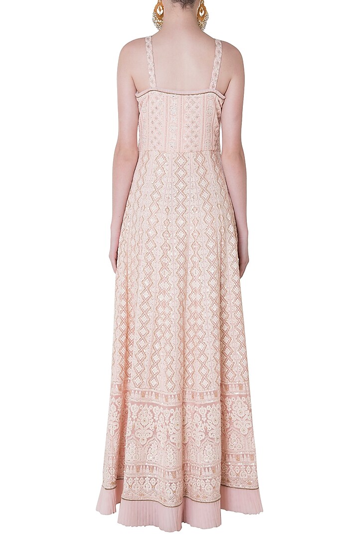 Rose pink embroidered lehenga set available only at Pernia's Pop Up Shop.