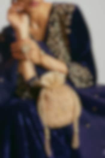 Golden Zardosi Embellished Potli by Sonnet at Pernia's Pop Up Shop