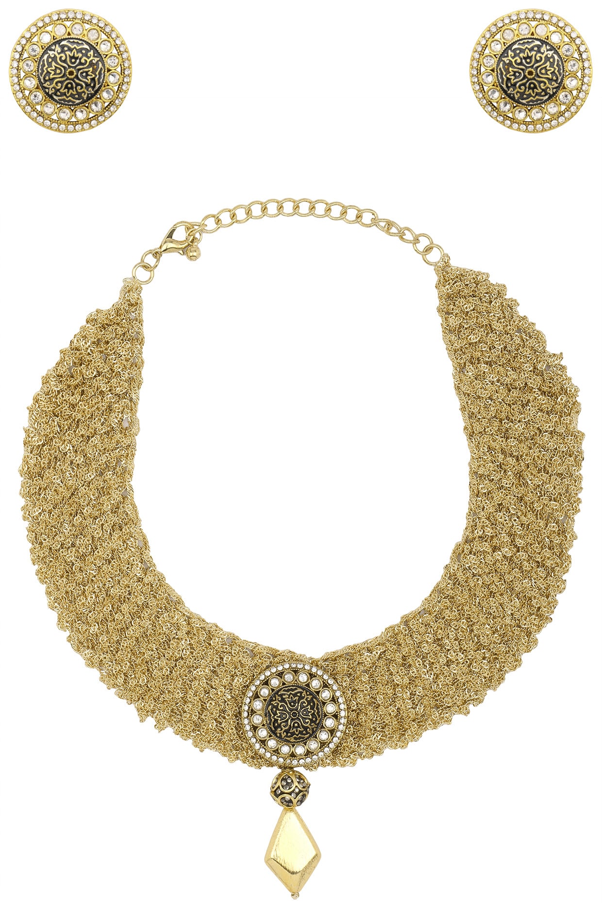 Buy Minimalist Gold Plated Necklace With Twisted Mesh Chain Online in India  - Etsy