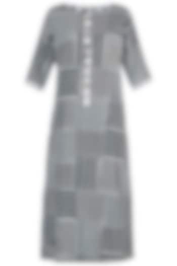 Black Geometric Block Printed Kurta by BANANA Labs at Pernia's Pop Up Shop