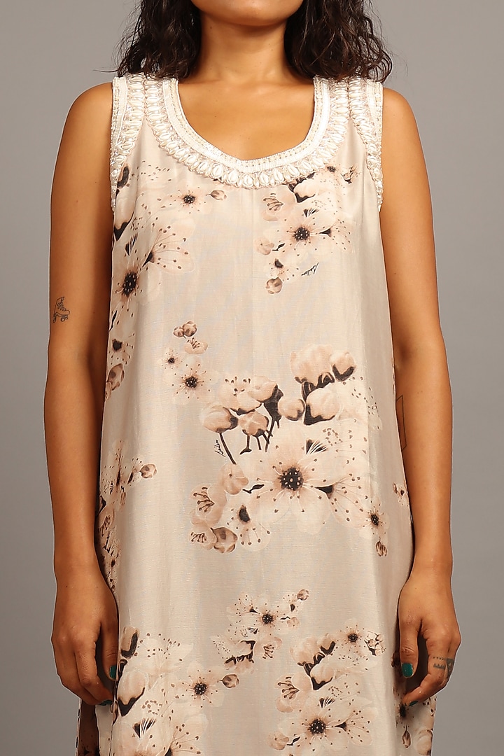 Grey Chanderi Silk Kurta Set by Sailex at Pernia's Pop Up Shop