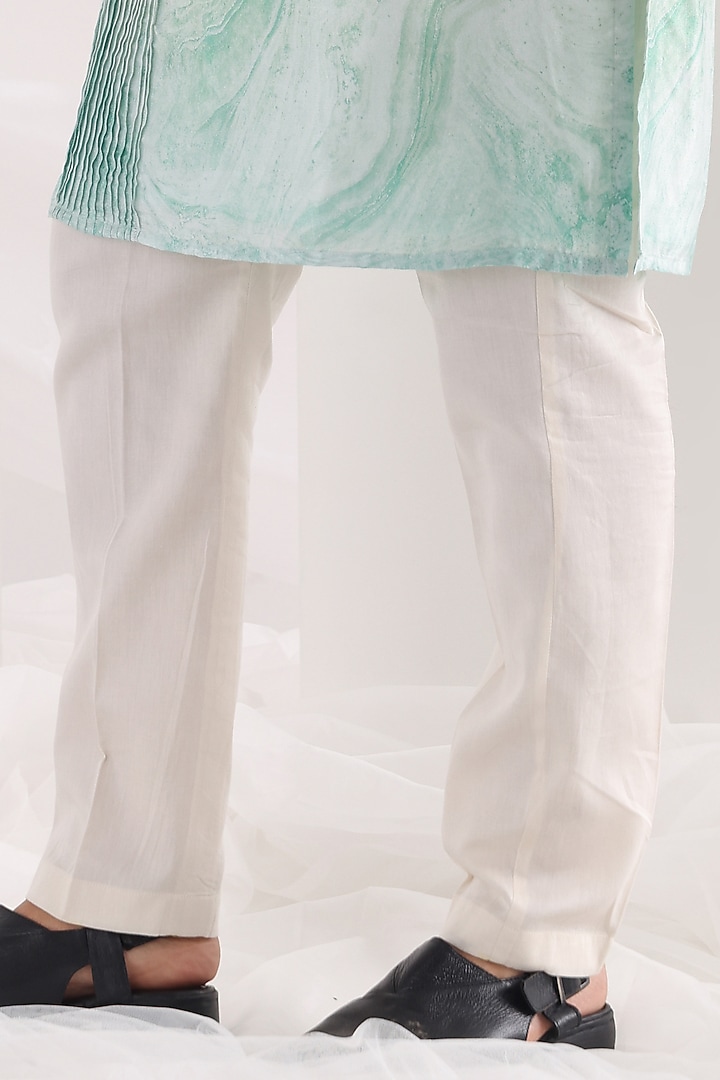 Multi-Colored Flat Silk Printed Indo-Western Set by Smriti By Anju Agarwal Men at Pernia's Pop Up Shop