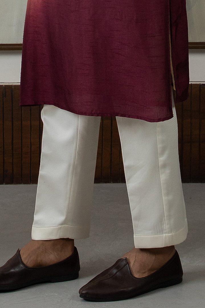 Multi-Colored Ombre Silk Embroidered Kurta Set by Smriti By Anju Agarwal Men at Pernia's Pop Up Shop
