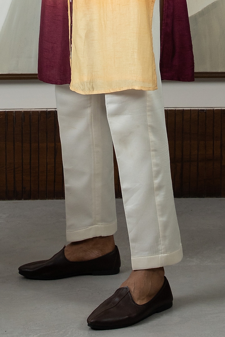 Multi-Colored Ombre Silk Printed Kurta Set by Smriti By Anju Agarwal Men at Pernia's Pop Up Shop