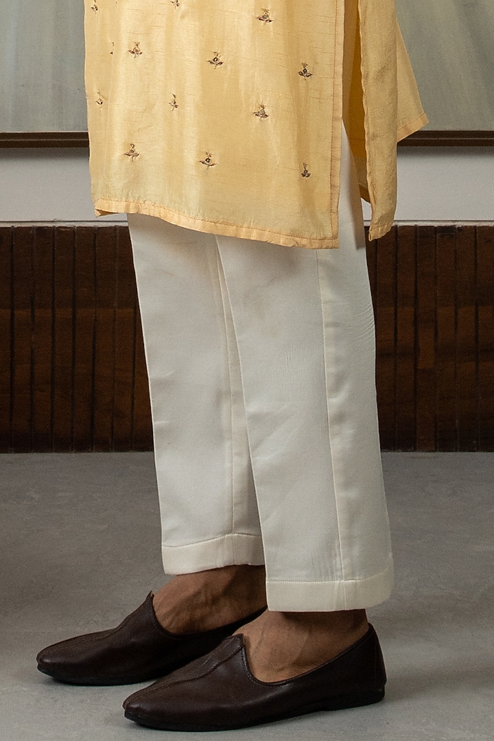 Multi-Colored Ombre Silk Embroidered Kurta Set by Smriti By Anju Agarwal Men at Pernia's Pop Up Shop