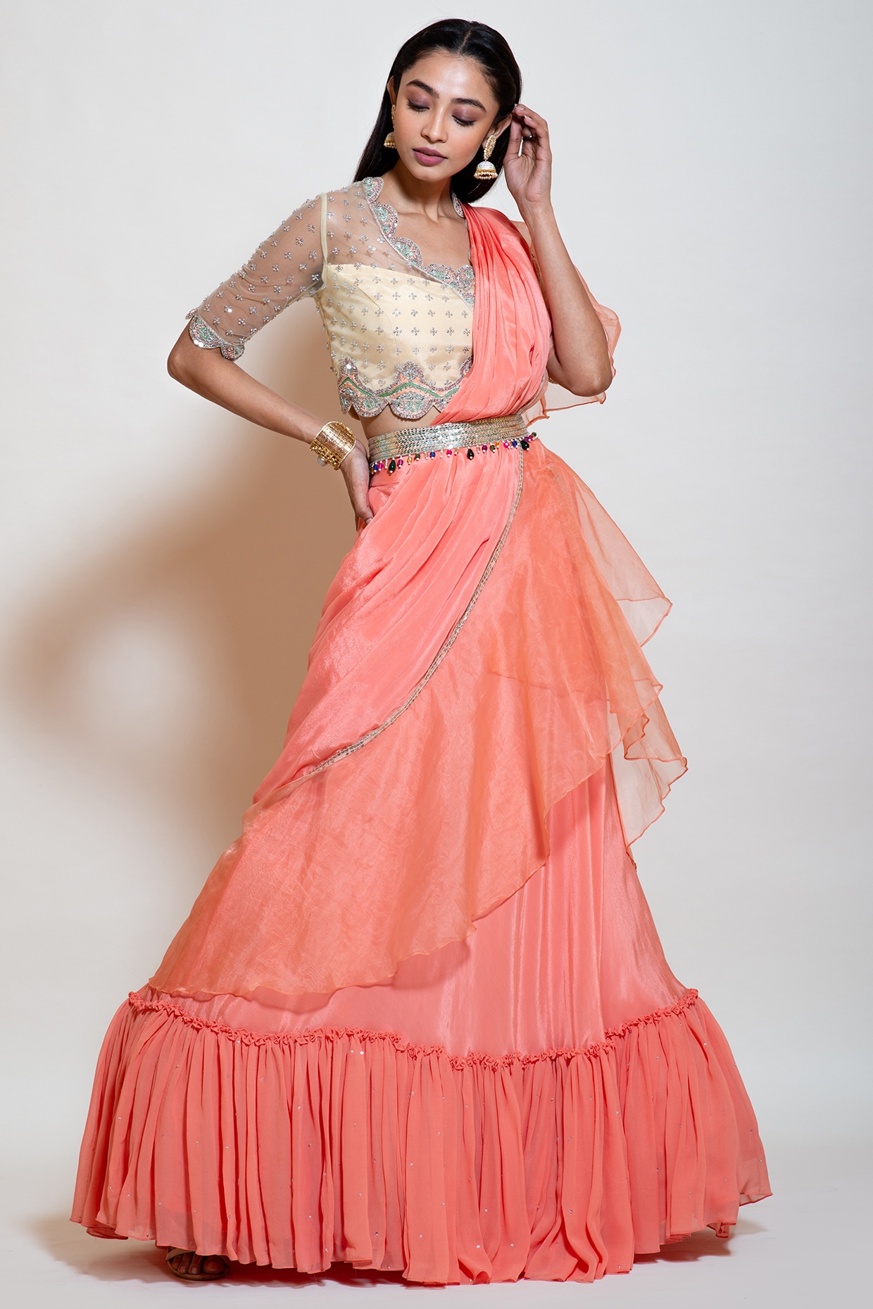 Crepe Silk Lehenga Choli : Buy Crepe Silk Lehengas Online