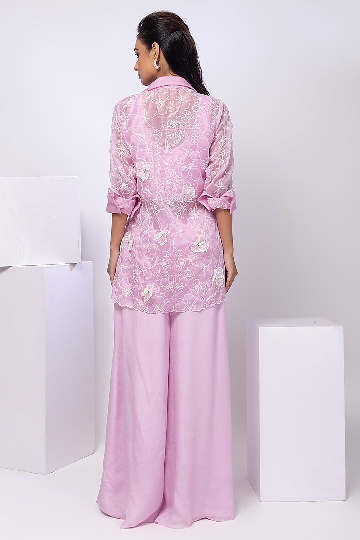 Lavender Chinon Sequins Embellished Co-Ord Set by Smriti by Anju Agarwal at Pernia's Pop Up Shop