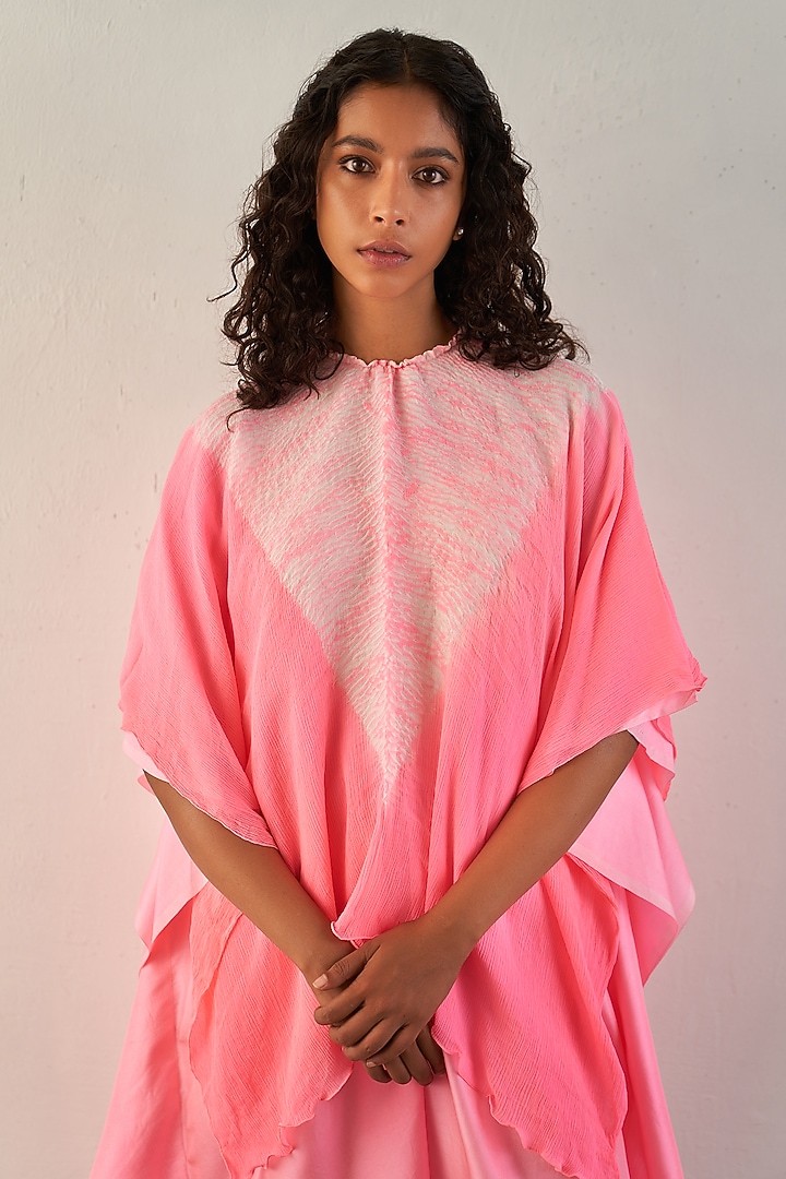 Pink Silk Kaftan by Studio Medium at Pernia's Pop Up Shop