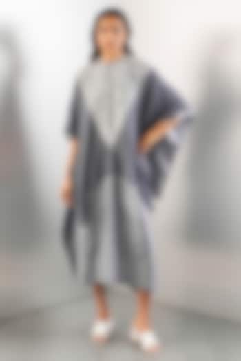 Grey Silk Kaftan by Studio Medium at Pernia's Pop Up Shop