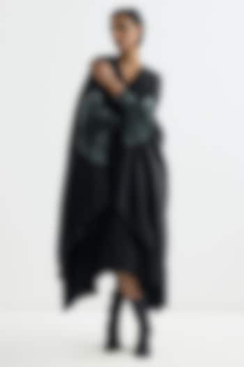 Black Silk Cape by Studio Medium at Pernia's Pop Up Shop