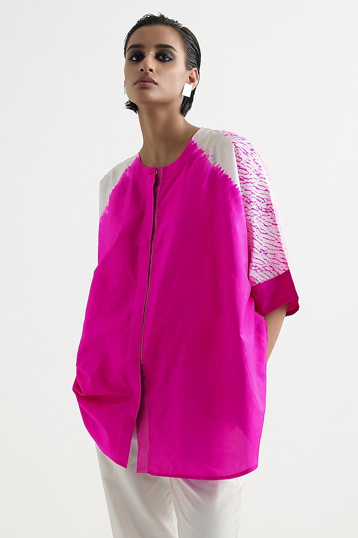 Rani Silk Embroidered Shirt by Studio Medium at Pernia's Pop Up Shop