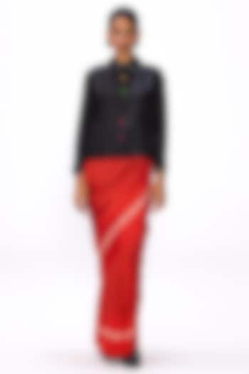 Black Silk Shirt Blouse by Studio Medium at Pernia's Pop Up Shop