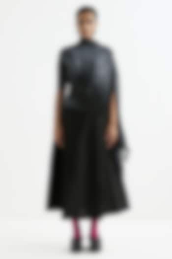 Black Silk Top by Studio Medium at Pernia's Pop Up Shop