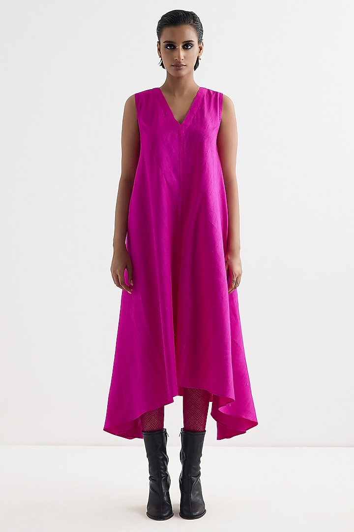 Rani Raw Silk Vacation Dress by Studio Medium at Pernia's Pop Up Shop