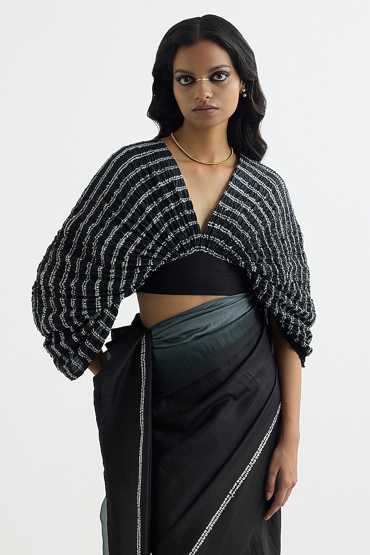 Black Silk Blouse by Studio Medium at Pernia's Pop Up Shop