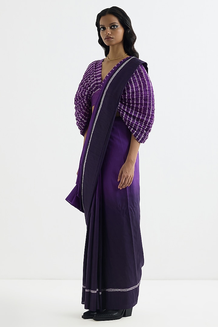 Purple Silk Blouse by Studio Medium at Pernia's Pop Up Shop