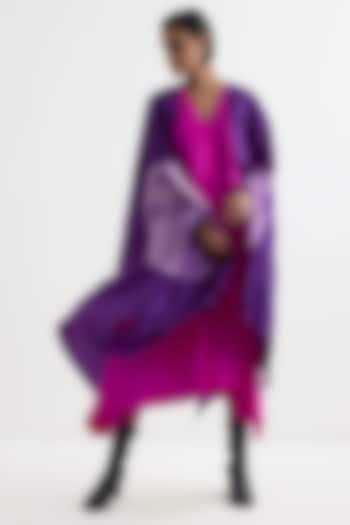 Purple Silk Cape by Studio Medium at Pernia's Pop Up Shop