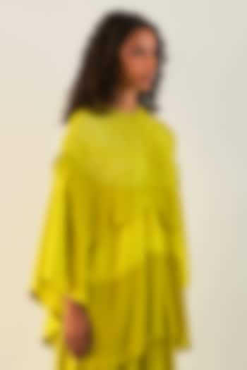 Lime Silk Top by Studio Medium at Pernia's Pop Up Shop