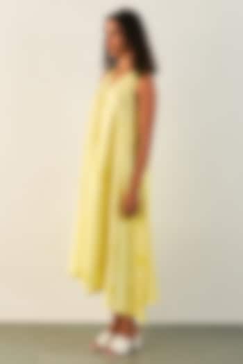 Lime Silk Vacation Dress by Studio Medium at Pernia's Pop Up Shop