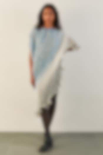 Indigo & Grey Silk Cocktail Dress by Studio Medium at Pernia's Pop Up Shop