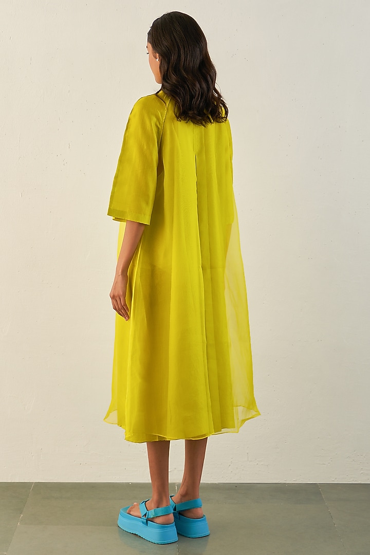 Lime Organza Vacation Dress by Studio Medium at Pernia's Pop Up Shop