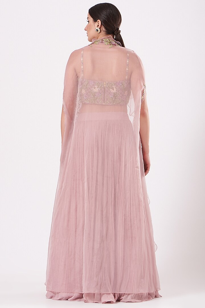 Pastel Lavender Embroidered Wedding Lehenga Set by Miku Kumar at Pernia's Pop Up Shop