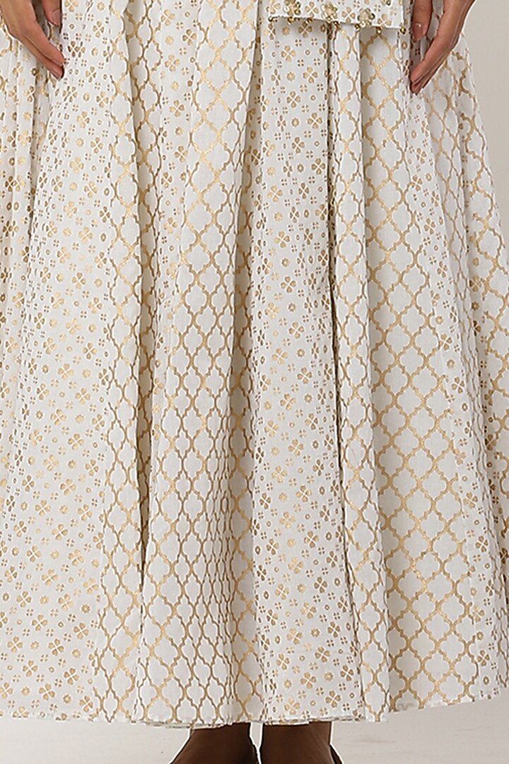 Ivory Angrakha Kurta Set by Seema Nanda at Pernia's Pop Up Shop