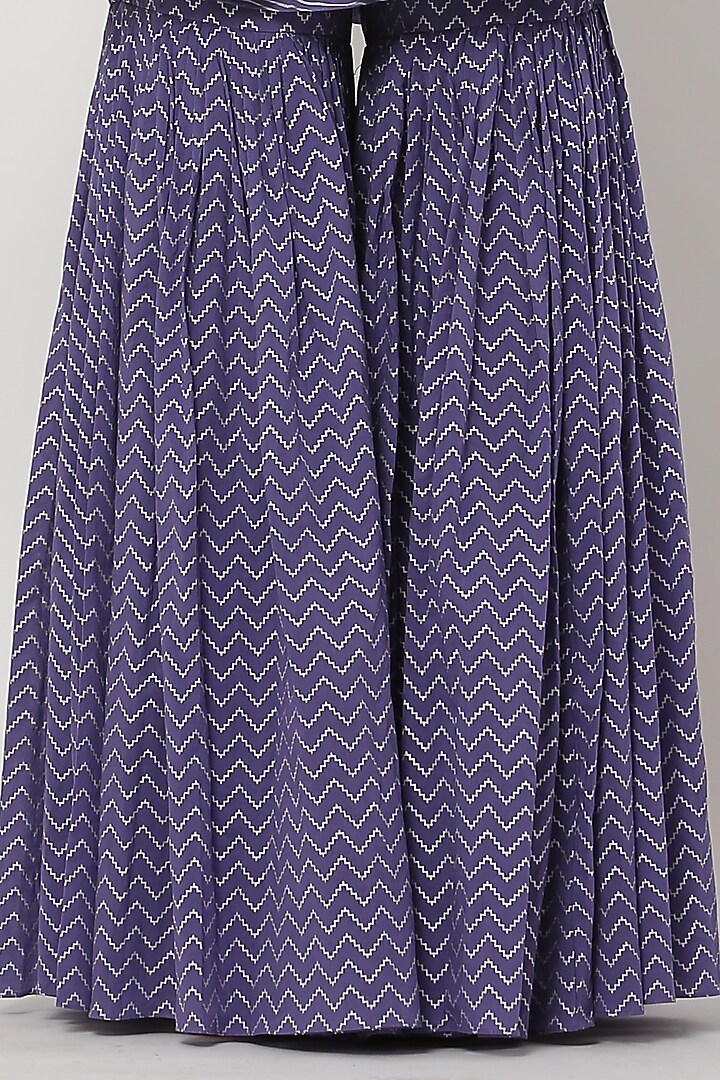 Deep Lavender Cotton Mul Party Wear Sharara Set by Seema Nanda at Pernia's Pop Up Shop