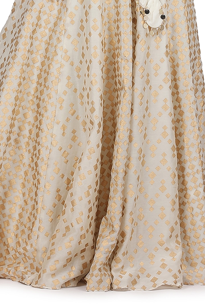 Ivory Printed Wedding Lehenga Set by Seema Nanda at Pernia's Pop Up Shop