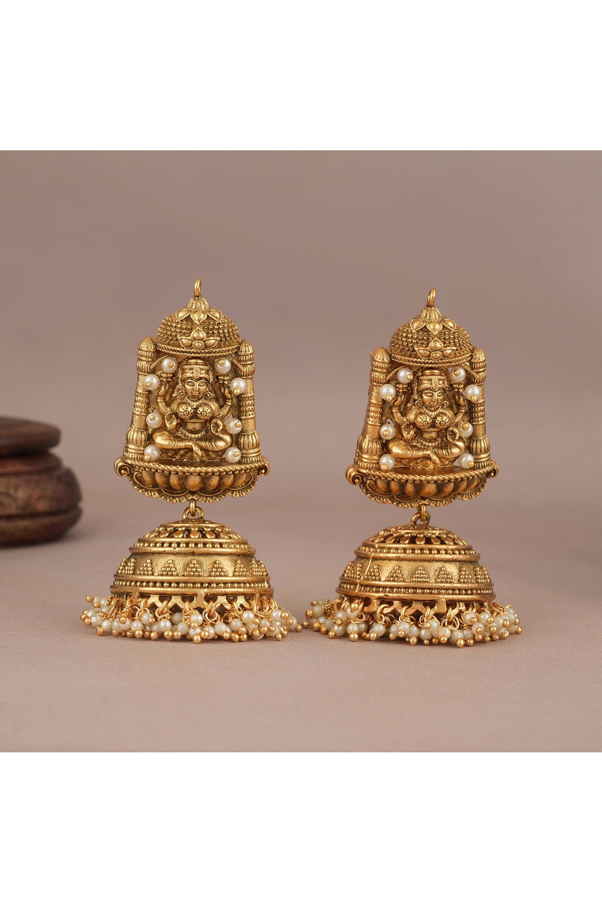 Jhumkas with a twist | Lakshmi Chaand Jhumka Earrings | New Arrivals | The  Temple Collection. . . . . . . . . #zahana #zahanapp #chennai… | Instagram