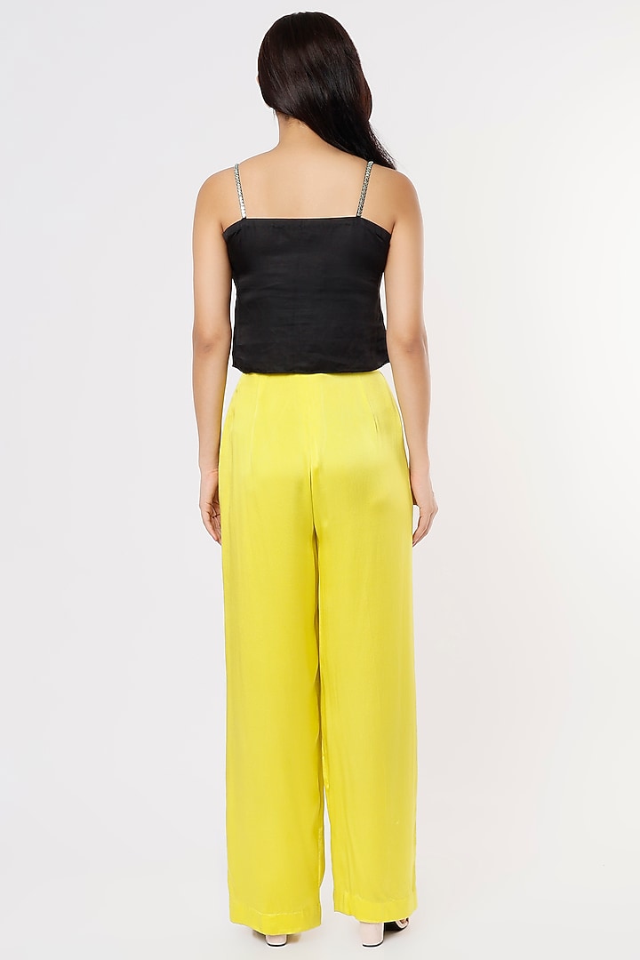 Black Embroidered Tank-Top by Mayu Kothari at Pernia's Pop Up Shop