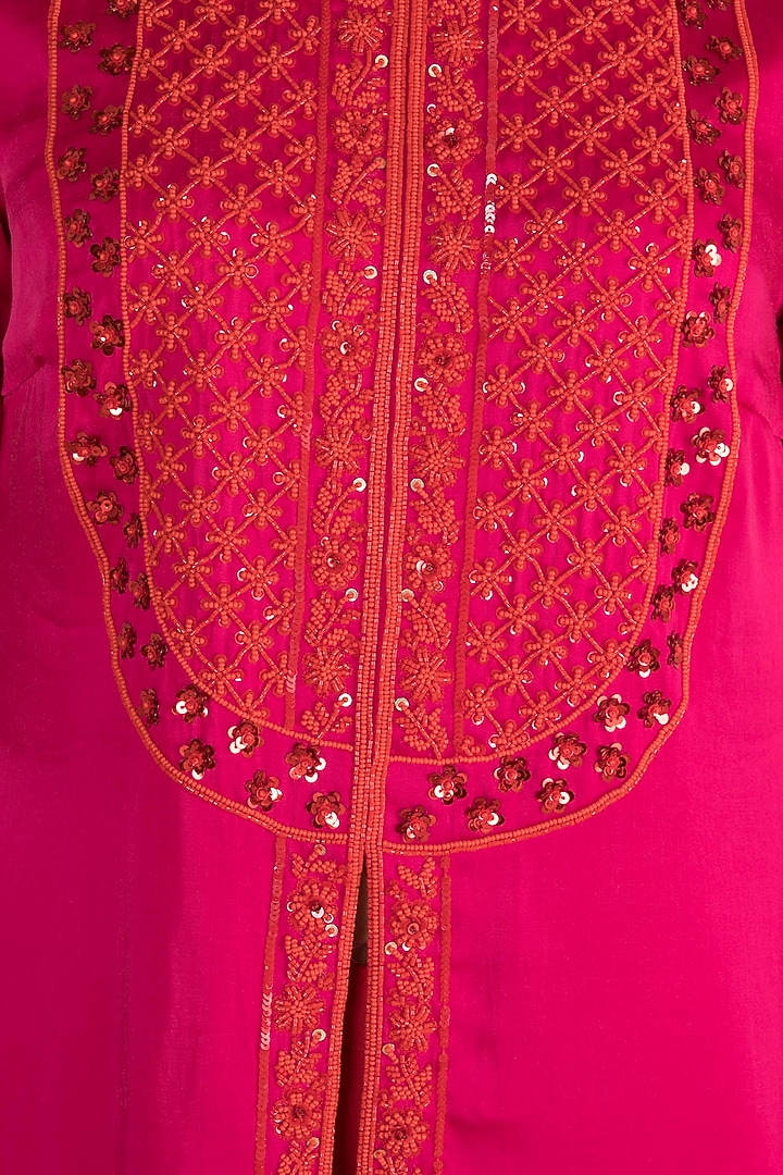 Pink Embroidered Gharara Set by Salian by Anushree at Pernia's Pop Up Shop