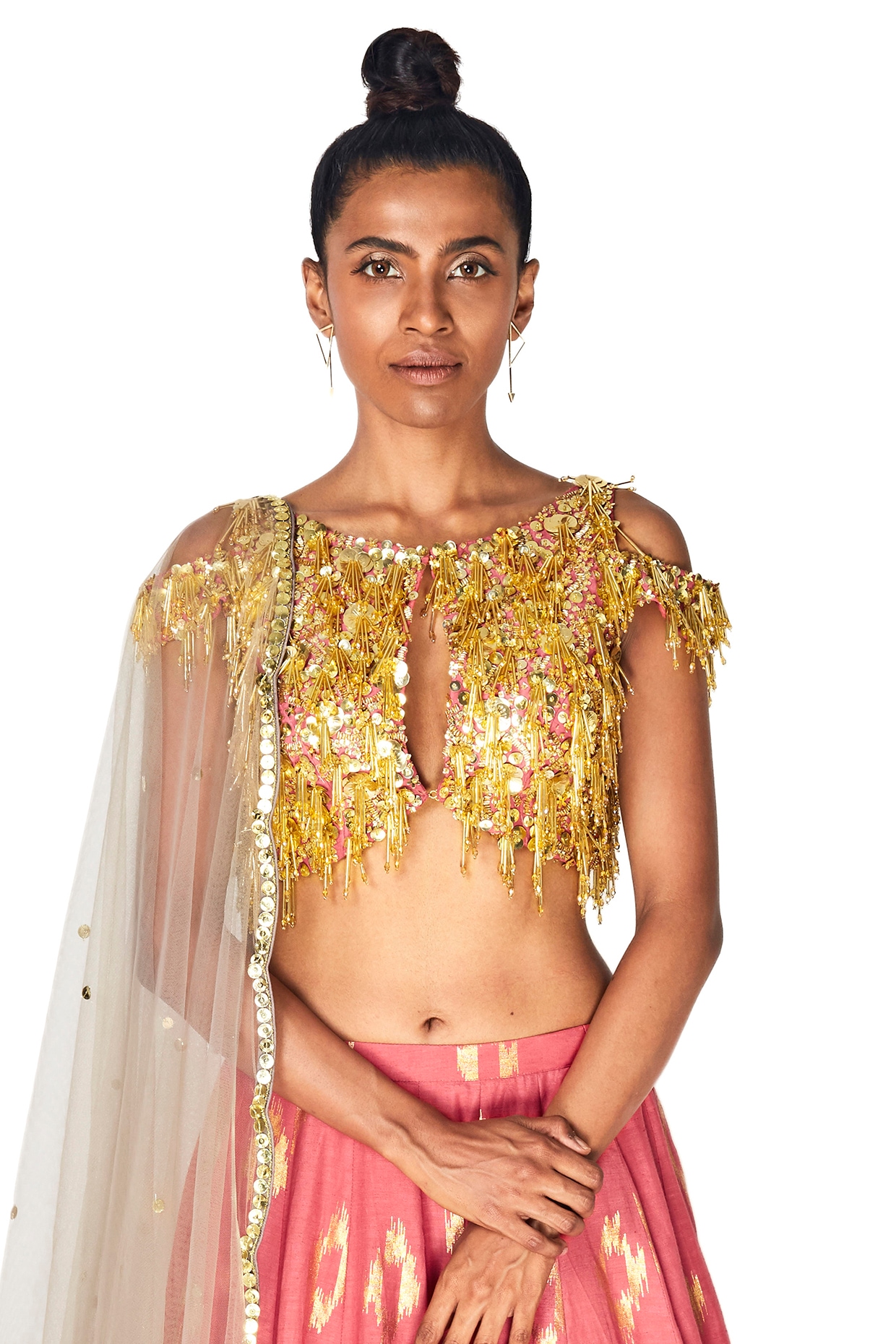Silk pleated skirt by Babita Malkani | The Secret Label