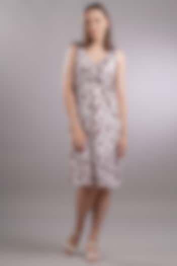 White Printed Mini Summer Dress by Sneha B at Pernia's Pop Up Shop