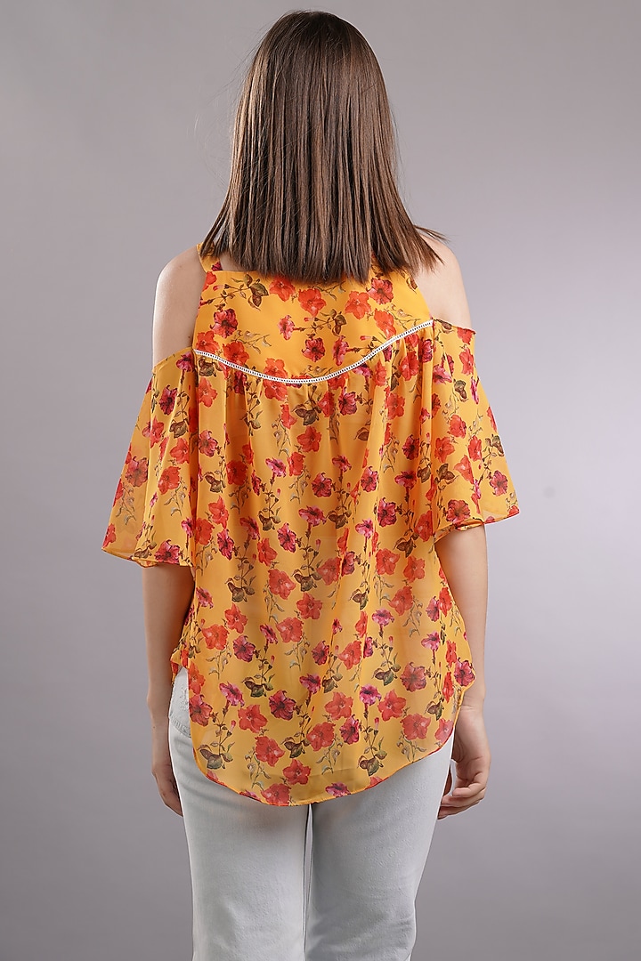 Orange Printed Top by Sneha B at Pernia's Pop Up Shop