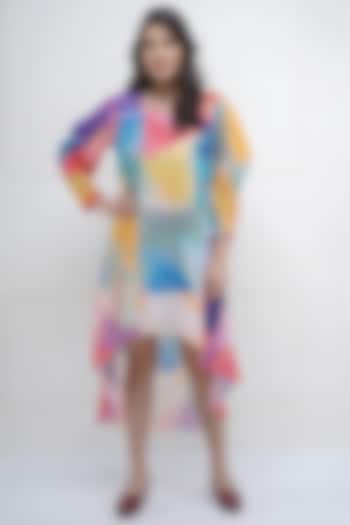 Multi-Colored Abstract Printed Dress by Sneha B