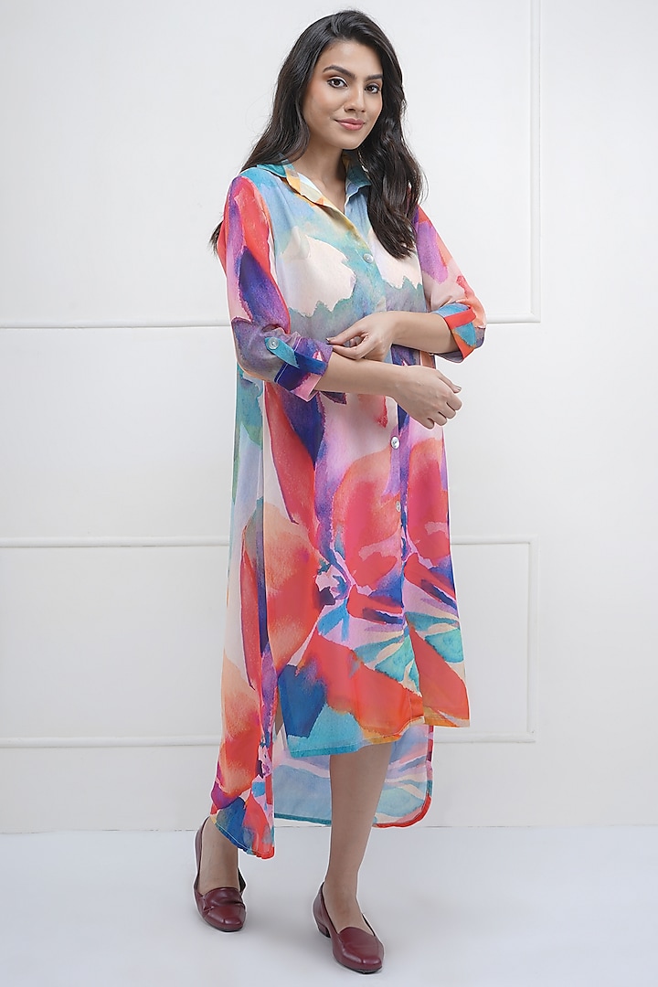 Multi-Colored Printed Dress by Sneha B