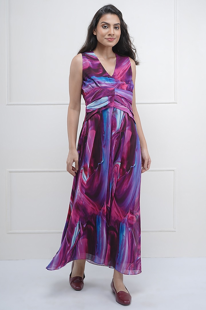 Multi-Colored Printed Dress by Sneha B