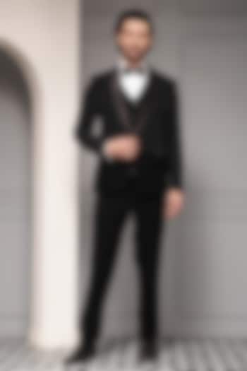 Black Premium Suiting Tuxedo Set by Soniya G Men at Pernia's Pop Up Shop